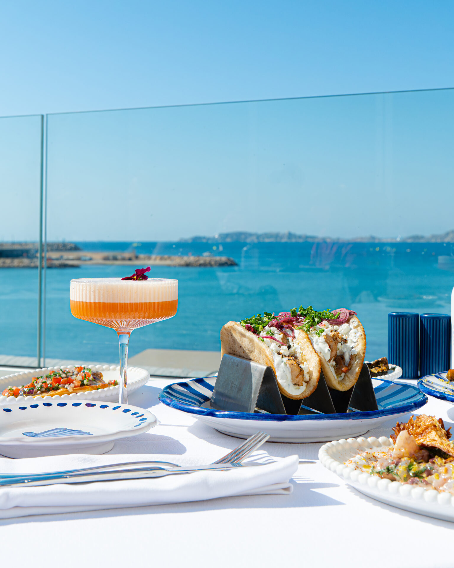 Plats servis en terrasse